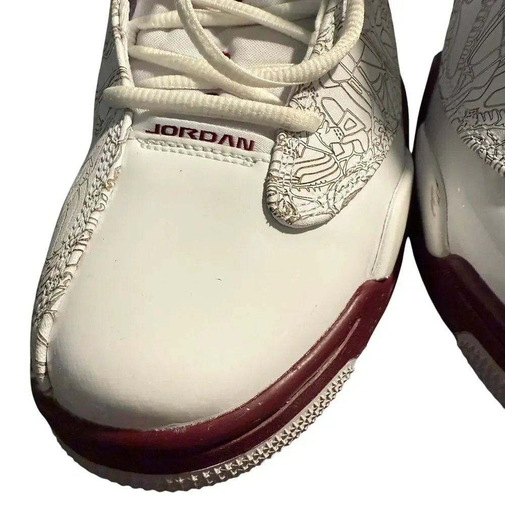 Nike Air Jordan Dub Zero White Cherry Wood Red Flint Grey, Size 9